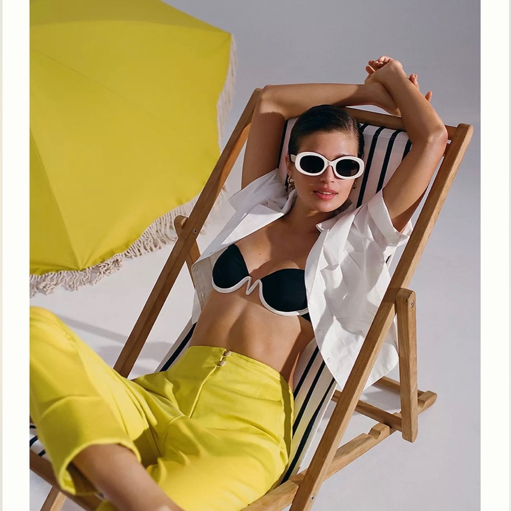 Maeve Anthropologie Cigarette Capri Pants NWT yellow 2P